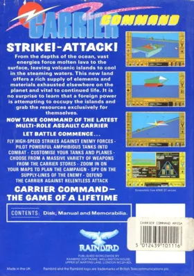 Carrier Command box cover back